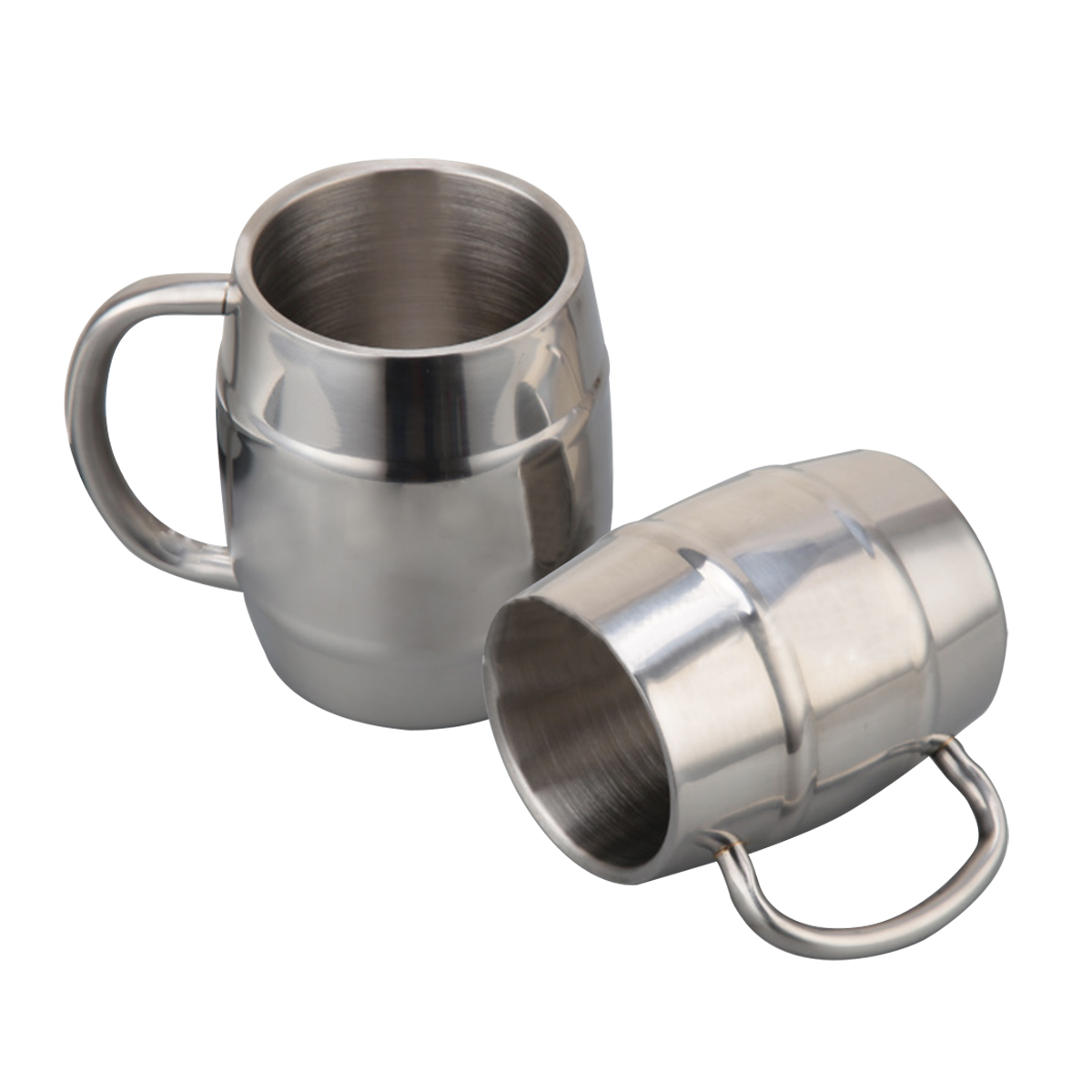 Barrel Shaped Stainless Steel Mug